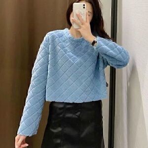 ZARA FAUX FUR SWEATSHIRT